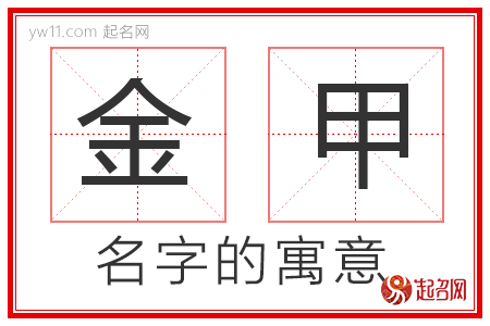 金甲的名字含义