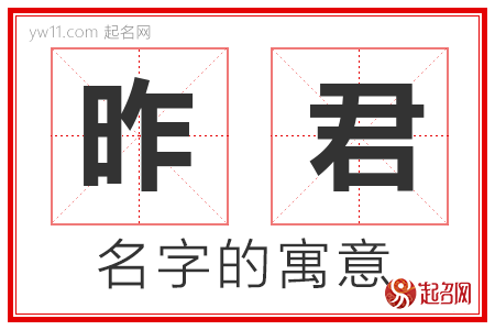 昨君的名字解释