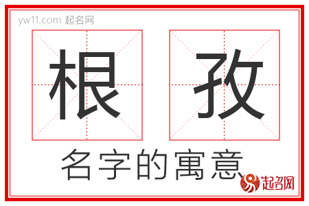 根孜的名字含义