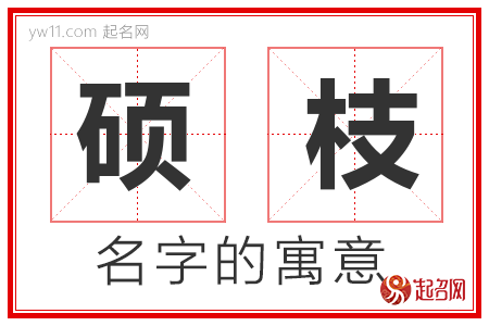 硕枝的名字含义