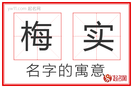 梅实的名字含义