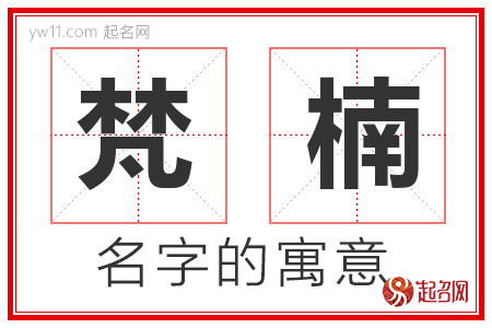 梵楠的名字含义