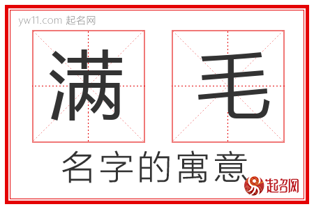 满毛的名字含义